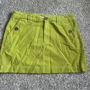 Wild Fable Chartreuse Neon Lime Green Corduroy Mini Skirt Fall Y2K Casual 12